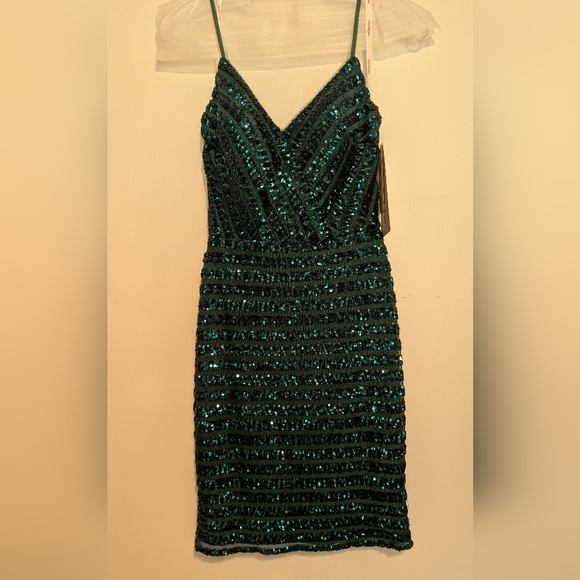 PromGirl Forest Sequin Mini Teen/Women Prom Homecoming Parties Cruises Nwt - Picture 1 of 15